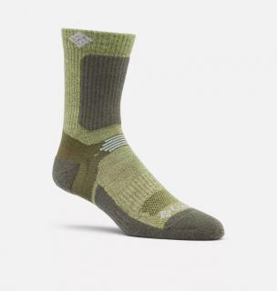Columbia MERINO Turistické  ponožky HIKE Crew Lightweight Veľkosť: 39-42, Farba: Tmavo zelené