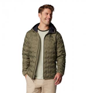 Columbia Pánska bunda Delta Ridge™ II Down Hooded Jacket Veľkosť: L, Farba: Stone Green