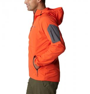 Columbia Pánska bunda softshell s kapucňou Tall Heights oranžová Veľkosť: L, Farba: Red Quartz
