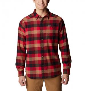 Columbia Pánska flanelová košela Cornell Woods™ Flannel Long Sleeve Shirt červená Veľkosť: XL, Farba: Red Jasper Buff
