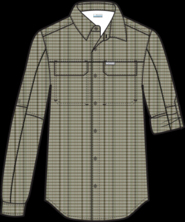 Columbia Pánska košeľa Silver Ridge™ EU 2.0 Plaid L/S Shirt Veľkosť: L, Farba: Safari Multi Gr