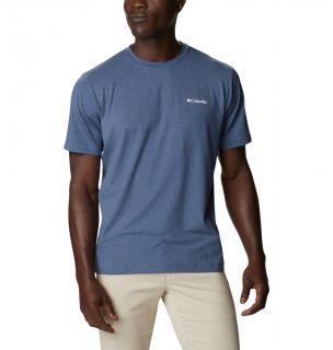 Columbia Pánske komfortné tričko Tech Trail modré Veľkosť: L, Farba: Dark Mountain H