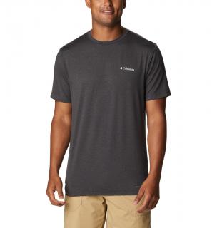 Columbia Pánske komfortné tričko Tech Trail šedé Veľkosť: L, Farba: Black Heather,