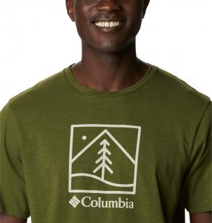 Columbia Pánske tričko M Break it Down™ SS Tee Veľkosť: XL, Farba: Cilantro, Plant