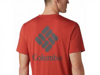 Columbia Pánske tričko Maxtrail™ SS Logo Tee Veľkosť: L, Farba: Carnelian Red