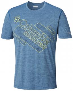 Columbia Pánske tričko Trinity Trail™ 2.0 Graphic Short Sleeve Veľkosť: XL, Farba: Deep Lagoon