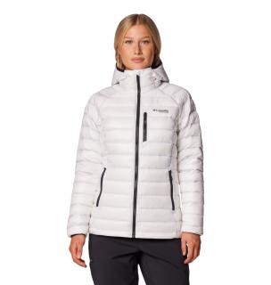 Columbia TITANIUM Dámska bunda Arctic Crest™ Down Hooded Jacket Veľkosť: L, Farba: White