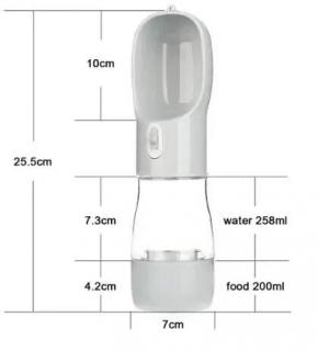 2v1 Cestovná fľaša na vodu a maškrty