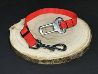 Palkar bezpečnostný pás do auta pre malé psy 50 cm x 16 mm červená