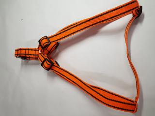 Palkar motýlik postroj pre psov 58 cm - 87 cm veľ. 5 oranžová s páskami (Palkar motýlik postroj pre psov 58 cm - 87 cm veľ. 5 oranžová s páskami)