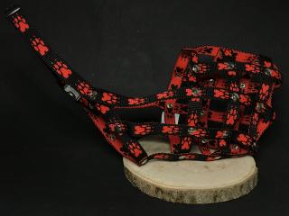 Palkar nylonový náhubok pre psov veľ. 6 36 cm x 12 cm čierno-červená (Palkar nylonový náhubok pre psov veľ. 6 36 cm x 12 cm čierno-červená)