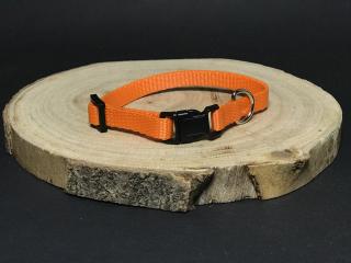 Palkar obojok z popruhu pre psov 25 cm x 10 mm oranžová