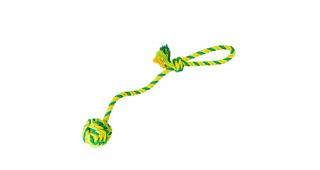 Vrhacie lano s loptou HipHop bavlnená 41 cm 85 g limetková, zelená