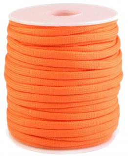Padáková / odevná šnúra, priemer 4 mm - oranžová