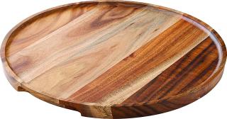 Okrúhly tanier z akáciového dreva kruhový / tanier na pizzu 30 cm