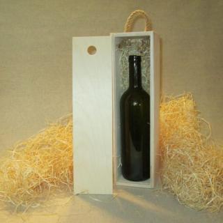 Drevená darčeková krabica na 1 víno