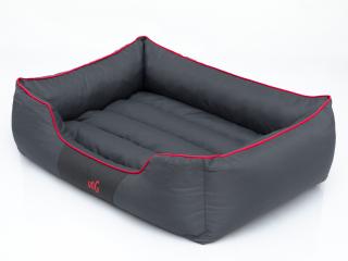 Pelech pre psa Comfort - šedý  Šedý a červený lem Veľkosť: L - 65 x 50 cm