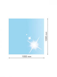 Sklo pod kachle - štvorec (kalené sklo, 100x100cm, fazeta 20mm, hr. 8mm)