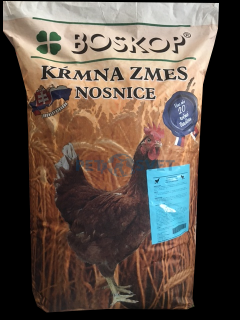 BOSKOP Kompletná kŕmna zmes pre úžitkové nosnice sypká + HUMAC 25 Kg