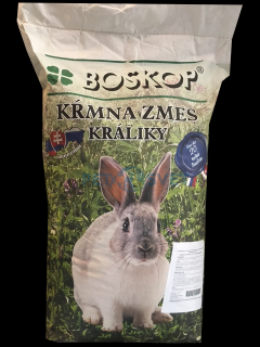 BOSKOP Kompletná kŕmna zmes pre výkrm králikov granulovaná bez Kokcidiostatika 25 Kg