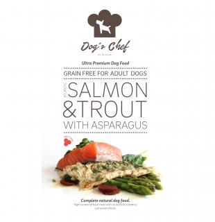 DOG’S CHEF Atlantic Salmon &amp; Trout with Asparagus 15 kg + DOPRAVA ZDARMA