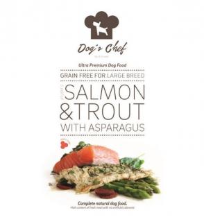 DOG’S CHEF Atlantic Salmon &amp; Trout with Asparagus LB 15 kg + DOPRAVA ZDARMA