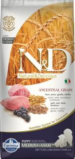 Farmina N&amp;D dog AG puppy medium &amp; maxi, lamb, spelt, oats 12 kg