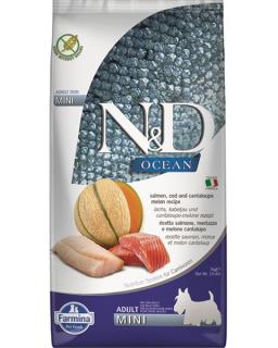 Farmina N&amp;D dog OCEAN (GF) adult mini, salmon, cod &amp; melon 7 kg + DOPRAVA ZDARMA