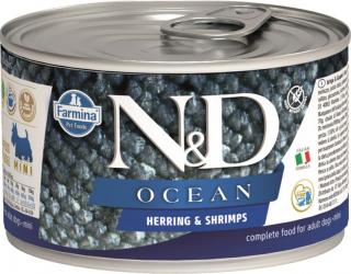 Farmina N&amp;D dog OCEAN herring &amp; shrimps konzerva pre psy 140 g