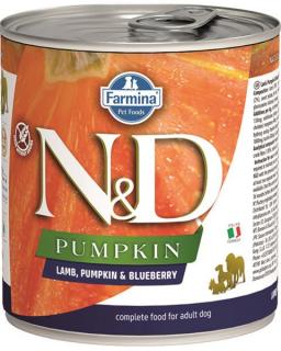 Farmina N&amp;D dog PUMPKIN &amp; lamb &amp; blueberry konzerva pre psy 285 g