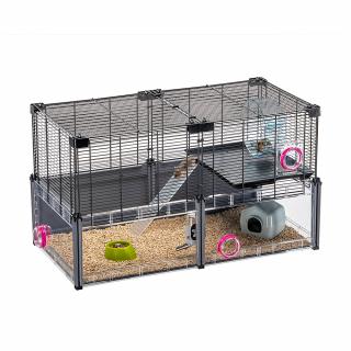 Ferplast Klietka MULTIPLA Hamster NERA GABBIA s príslušenstvom pre hlodavce 72.5 x 37.5 x 42 cm