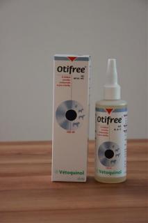 Otifree gtt.oto. Čistiaci a ošetrujúci úšný roztok pre psy a mačky 160 ml