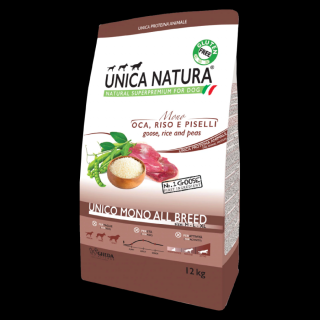 Unica Natura UNICO MONO ALL BREED monoproteínové krmivo pre psy s husacím mäsom 12 kg