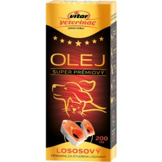 Vitar Veterinae prírodný lososový olej pre psy a mačky 200 ml