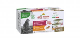 Almo Nature HFC Made In Italy Multipack - grilované kura, šunka s morkou 4 x 70 g