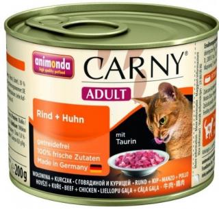 Animonda Carny konzerva pre mačky hovädzie + kura 200 g