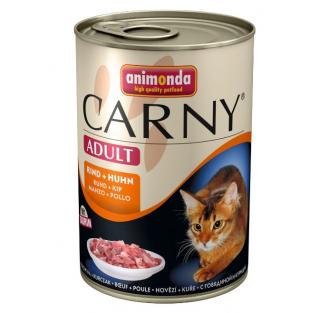 Animonda Carny konzerva pre mačky hovädzie + kura 400 g