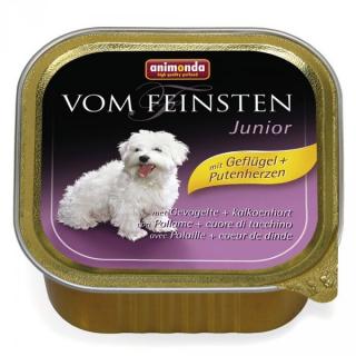 Animonda Vom Feinsten Junior paštéta pre psov hydinové + morčacie srdcia 150 g