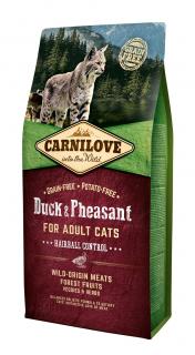 Carnilove Cat Grain Free Duck&Pheasant Adult Hairball Control 6 kg