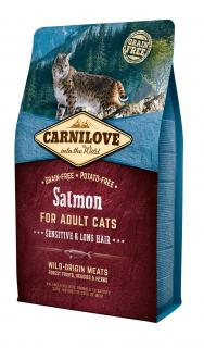 Carnilove Cat Grain Free Salmon Adult Sensitive & Long Hair 2 kg