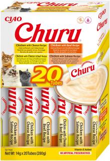 Churu cat mäsové pyré mix - kura, hovädzie 280g (BAL.)