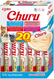 Churu cat mäsové pyré mix - tuniak, morské plody 280g (BAL.)