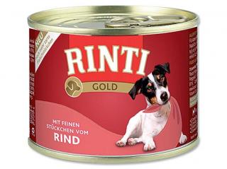 Finnern Rinti Gold konzerva pre psy hovädzie kúsky 185 g
