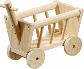 FLAMINGO doplnok pre hlodavcov vozík NATURE WOOD MANGER HANDCART 20cm