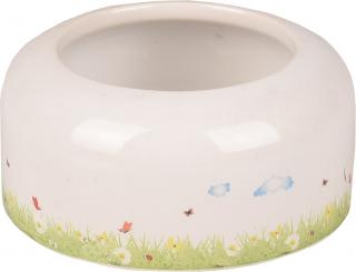 FLAMINGO miska pre hlodavce KIKI CERAMIC ROUND biela S 8,3 x 8,3 x 3,5 cm 100 ml