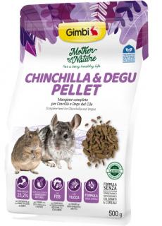 GIMBI MOTHER NATURE  činčila a degu sušené pelety 500 g