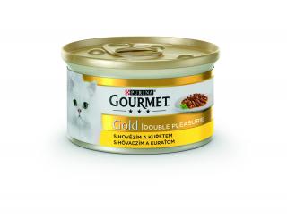 Gourmet Gold s hovädzím a kuracím mäsom 85 g