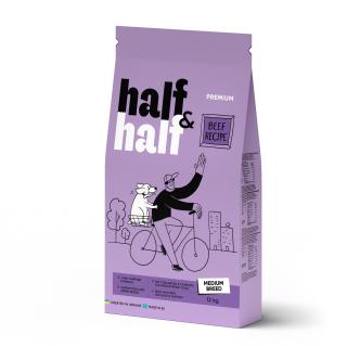 Half&Half Adult Medium Breed hovädzie granule pre psov 12kg