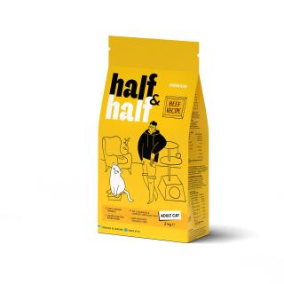 Half&Half Cat Adult hovädzie granule pre mačky  2kg