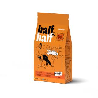 Half&Half Cat Sterilized hovädzie granule pre mačky  2kg